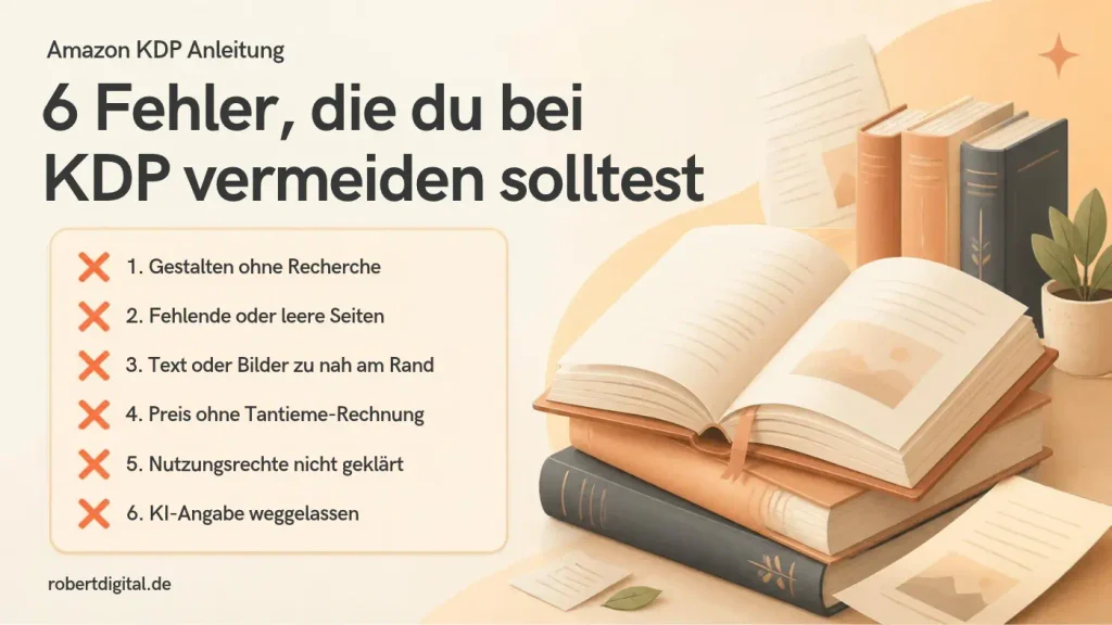 6 Fehler, die du bei Amazon KDP vermeiden solltest