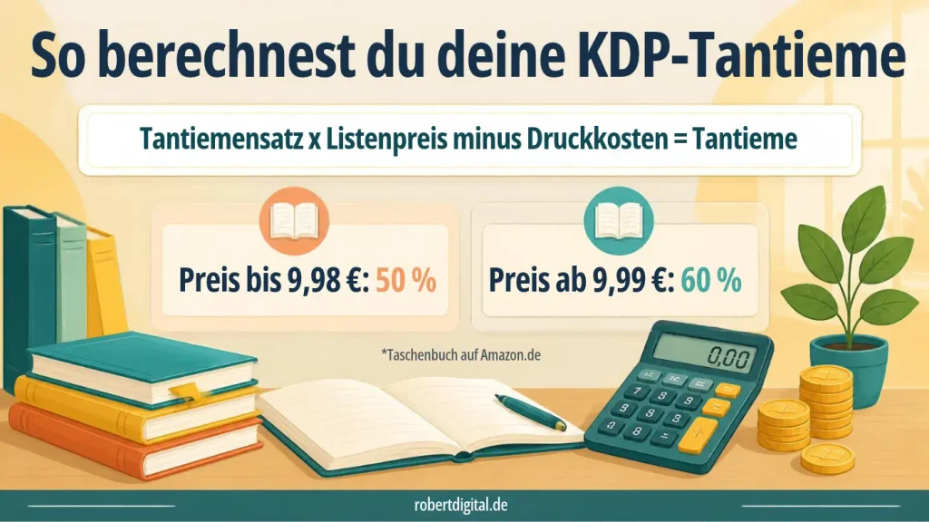 KDP-Tantieme berechnen: Formel und Tantiemensatz 50 % oder 60 %