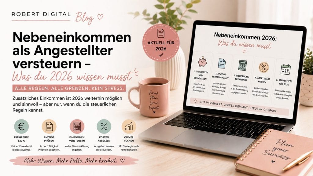 Nebeneinkommen als Angestellter versteuern – Was du 2026 wissen musst