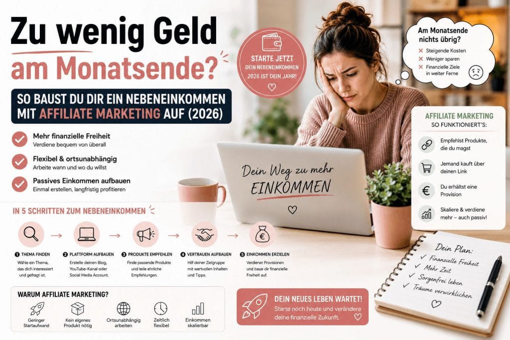 Nebeneinkommen mit Affiliate Marketing
